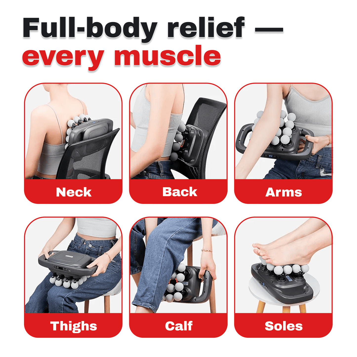 SpinovaRelief+ Full-Body Massager for Deep Relief