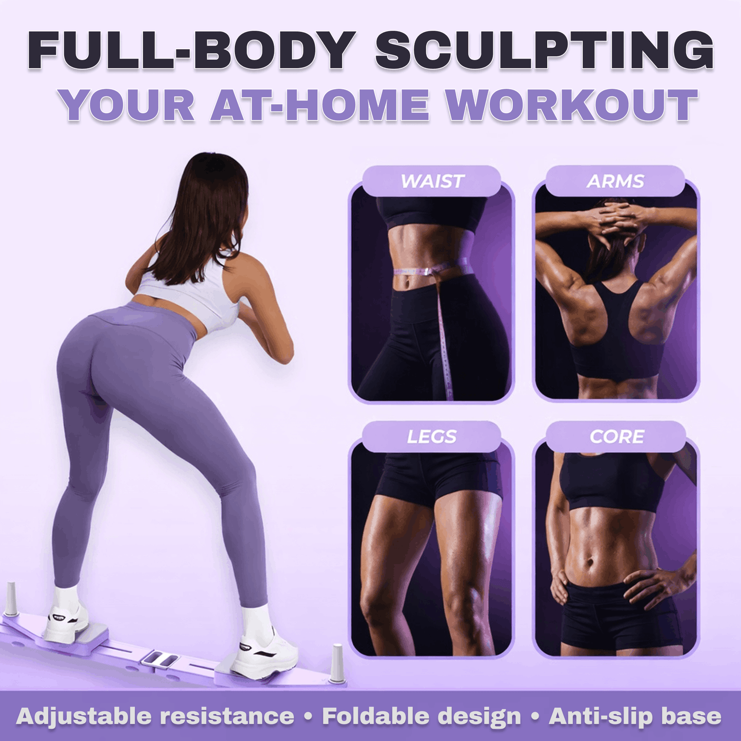 Compact Pilates Slide Board