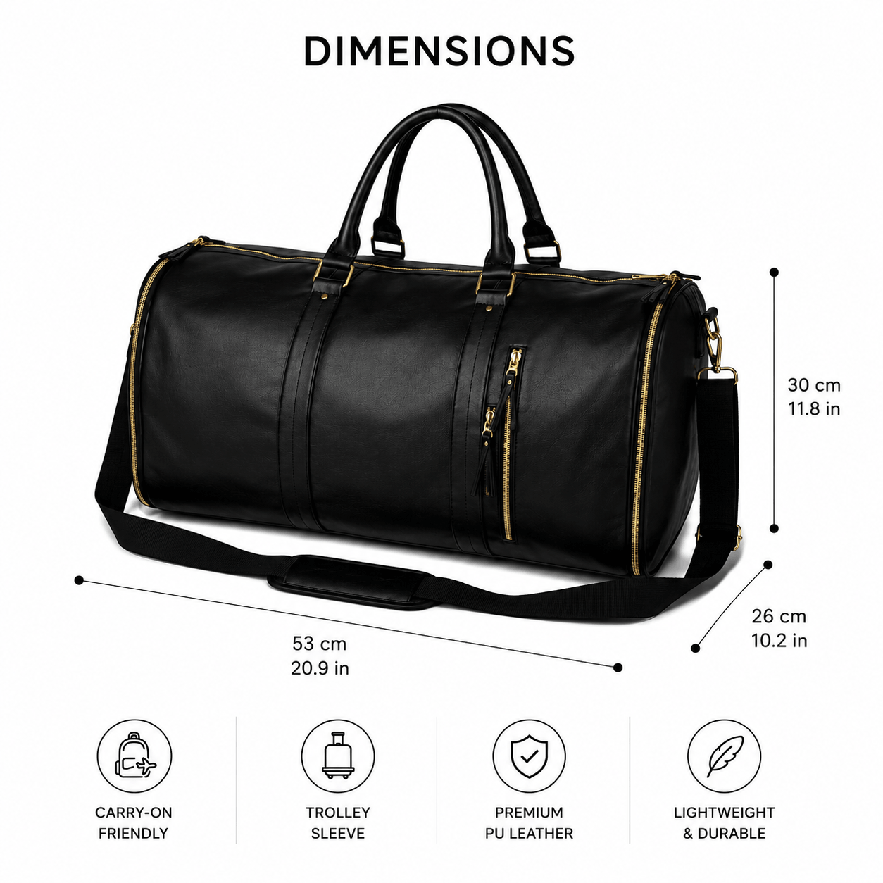 Travier™ Convertible Travel Bag Size